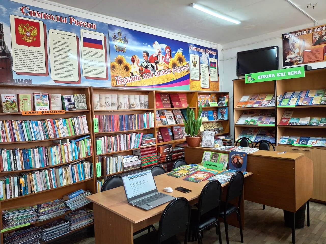 Школьная библиотека.